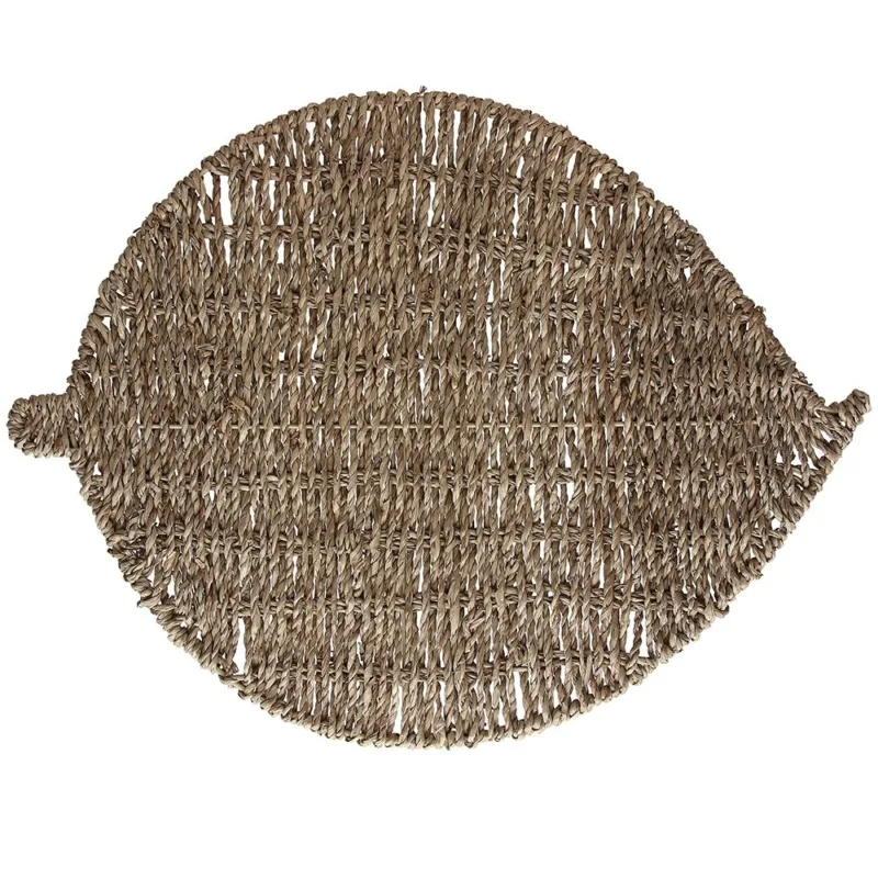 Tovaglietta Foglia Fibra Naturale Marrone Ultime Pezzi