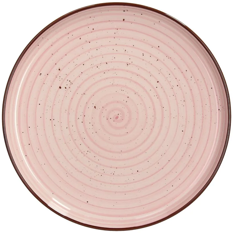 Prezzo Basso Piatto Piano Cm 27 Pastel Rosa Stoneware Rosa