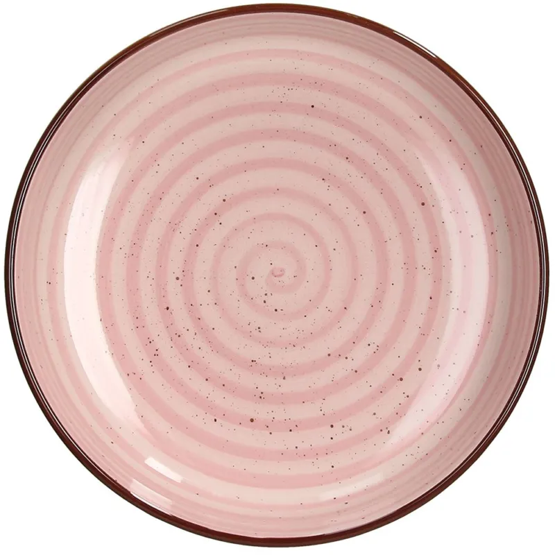 Piatto Fondo Cm 18,5 Pastel Rosa Stoneware Rosa Popolare