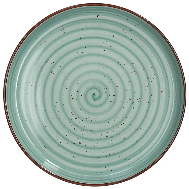 Prezzo Basso Piatto Dessert Cm 20,5 Pastel Verde Stoneware Verde