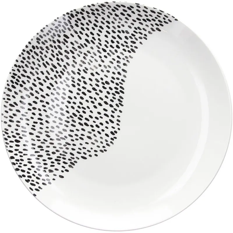 Soddisfatti O Rimborsati Piatto fondo cm 20 Wave Porcellana Bianco