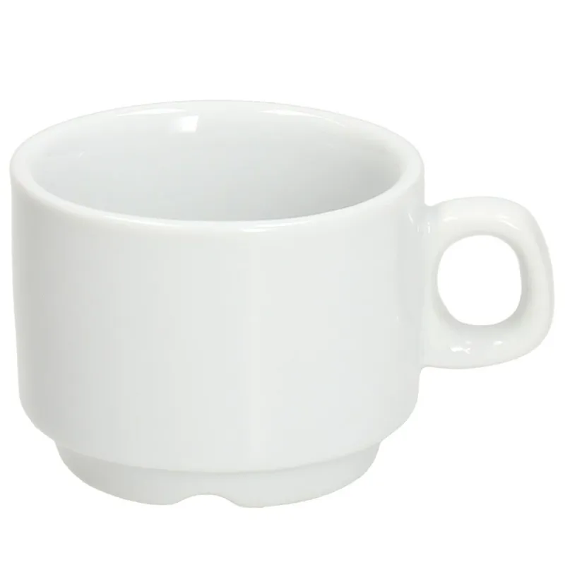 Compra Online Tazza caffè senza piatto impilabile 80 cc H Bianco Porcellana Bianco