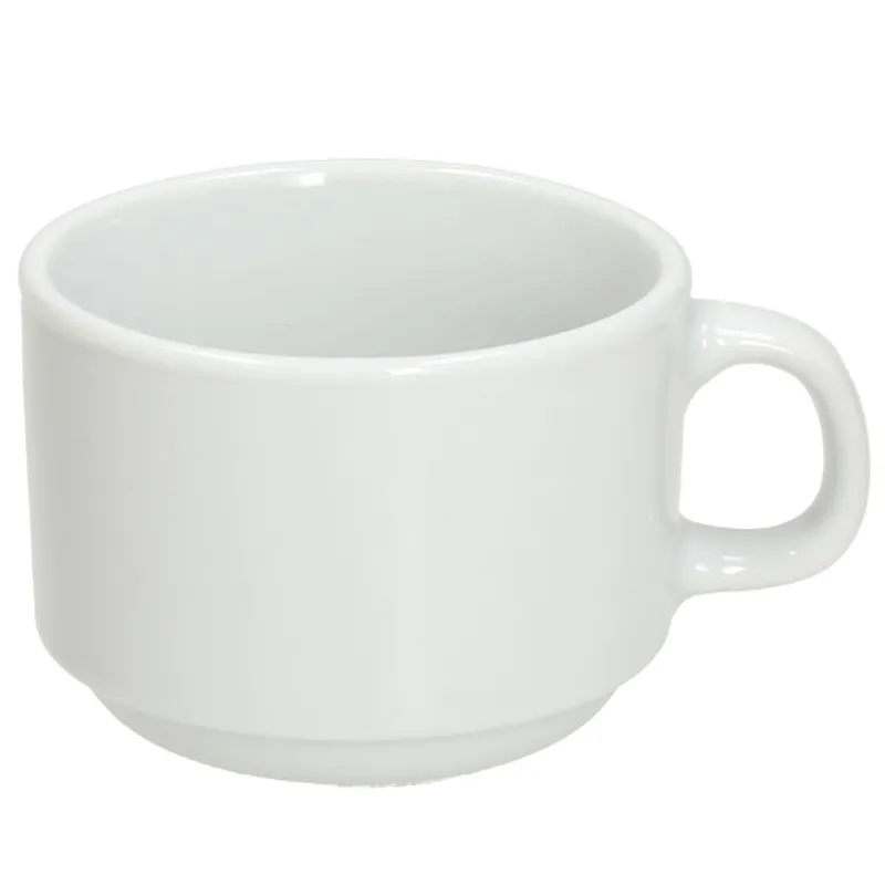 Occasione Tazza tè senza piatto impilabile 220 cc H Bianco Porcellana Bianco
