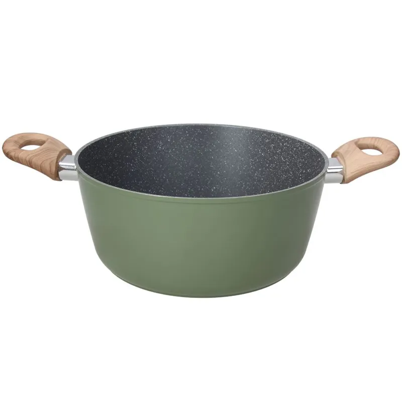 Casseruola 2 manici 24 cm Alluminio Verde Prezzo Conveniente