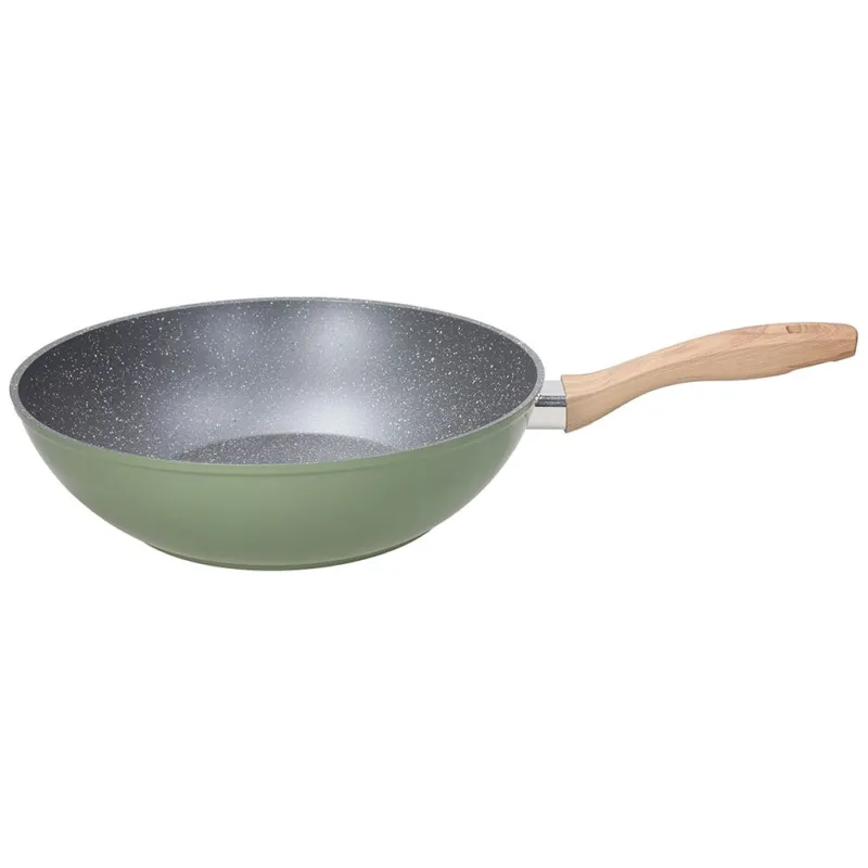 Novità Wok 1 manico 28 cm Alluminio Verde