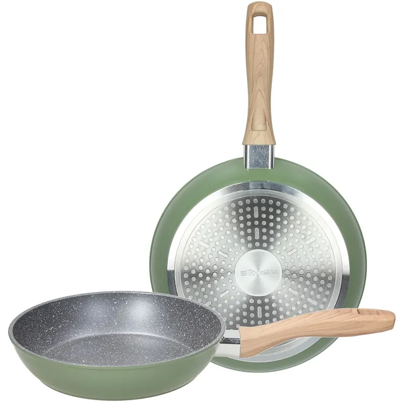 Occasione Imperdibile Set 2 Padelle 24/28 cm Alluminio Verde