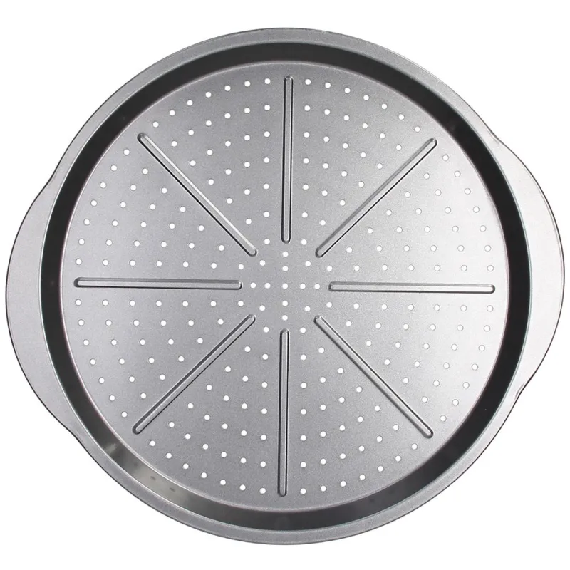 Spedizione Espresso Teglia pizza forata 38 x 35 cm Acciaio Grigio
