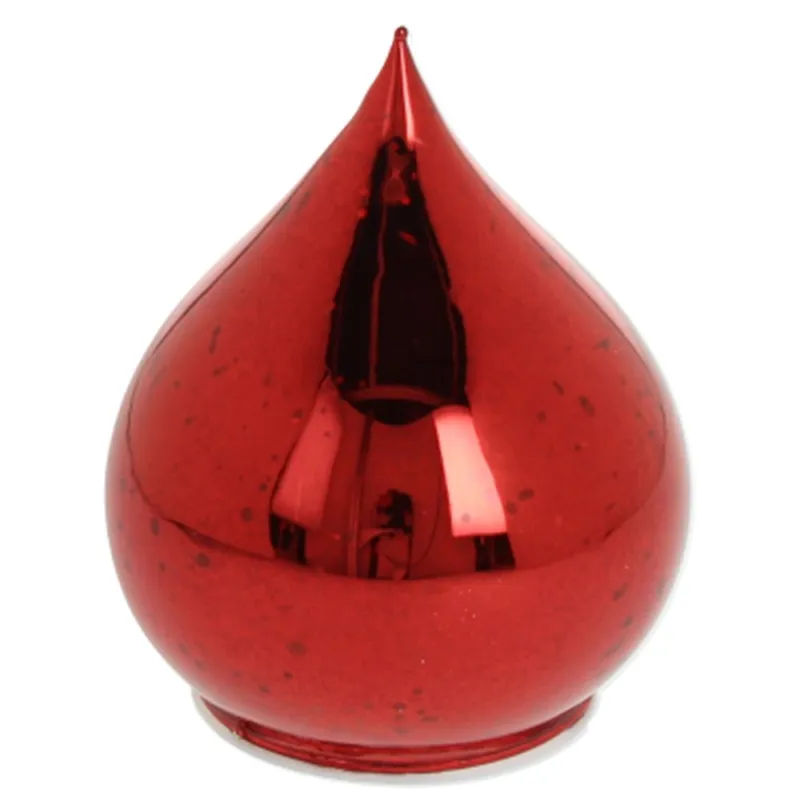 Di Tendenza Goccia Rossa con led Cm 11 Vetro Rosso