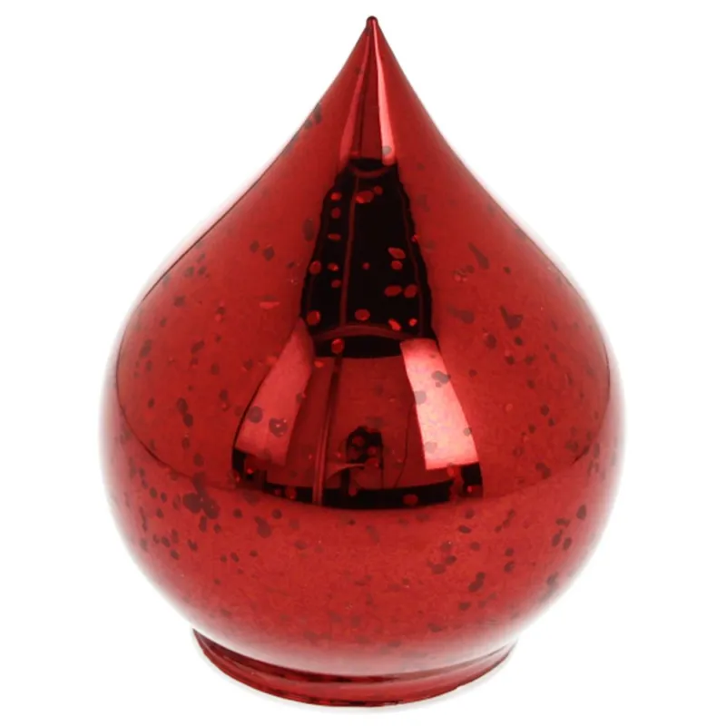 Goccia Rossa con Led h 16,5 Vetro Rosso Direttamente Dal Produttore