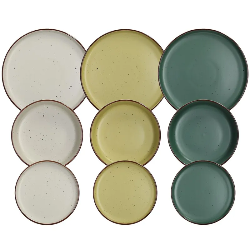 Servizio piatti 18 pezzi Ardenne Stoneware Multicolor Professionale