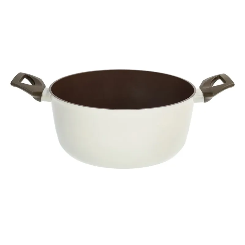 Casseruola 2 manici 24 cm Alluminio Beige-Marrone Occasione