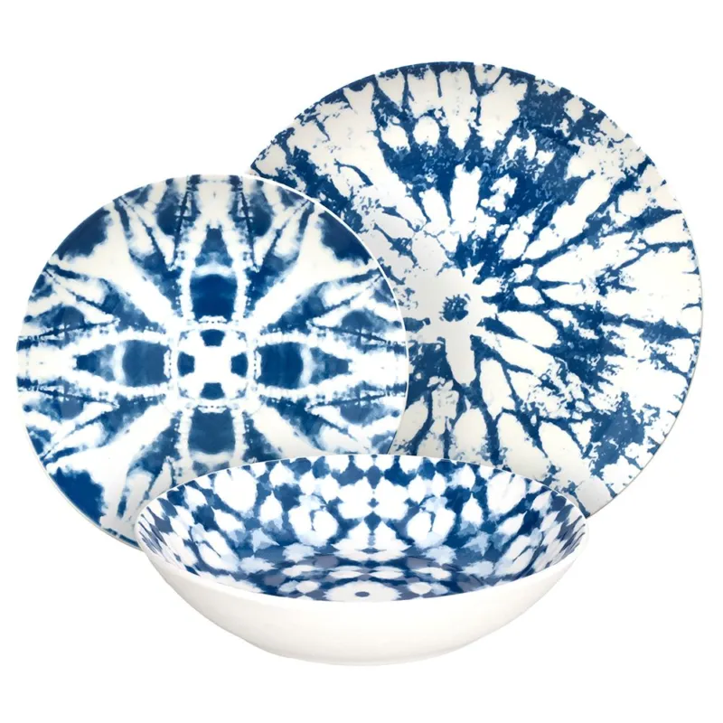 Servizio piatti 18 pezzi Mirage Porcellana Blu Ultima Occasione