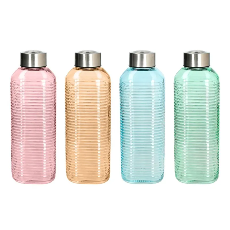 Bottiglia Quadra con tappo 1 L Jus Vetro Multicolor Must-Have