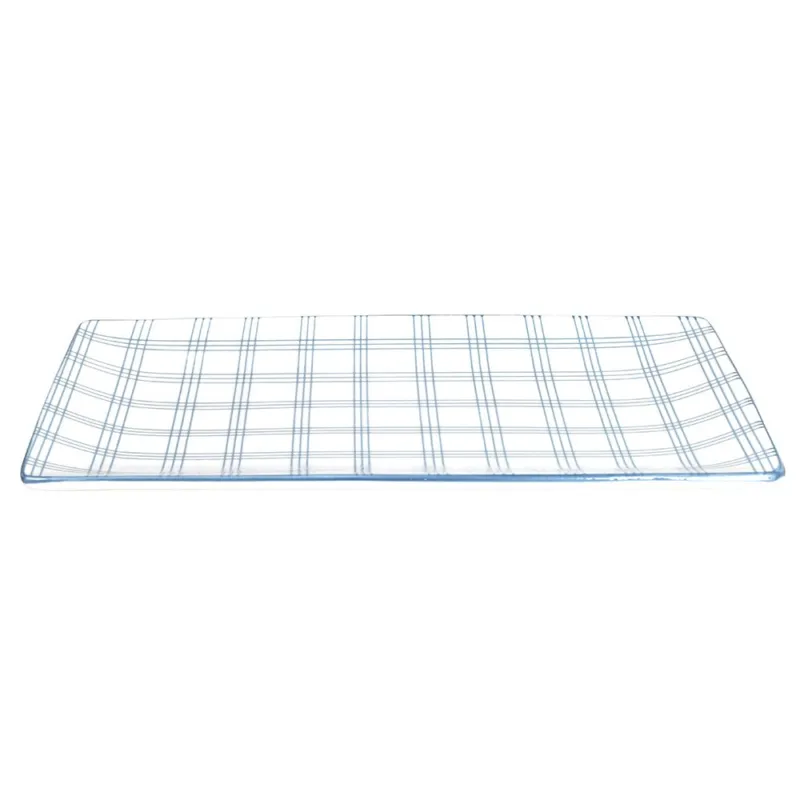 Piatto Portata Rettangolare 28 x 16,5 cm Quadro Carta Da Zucchero Porcellana Azzurro Direttamente Dal Produttore