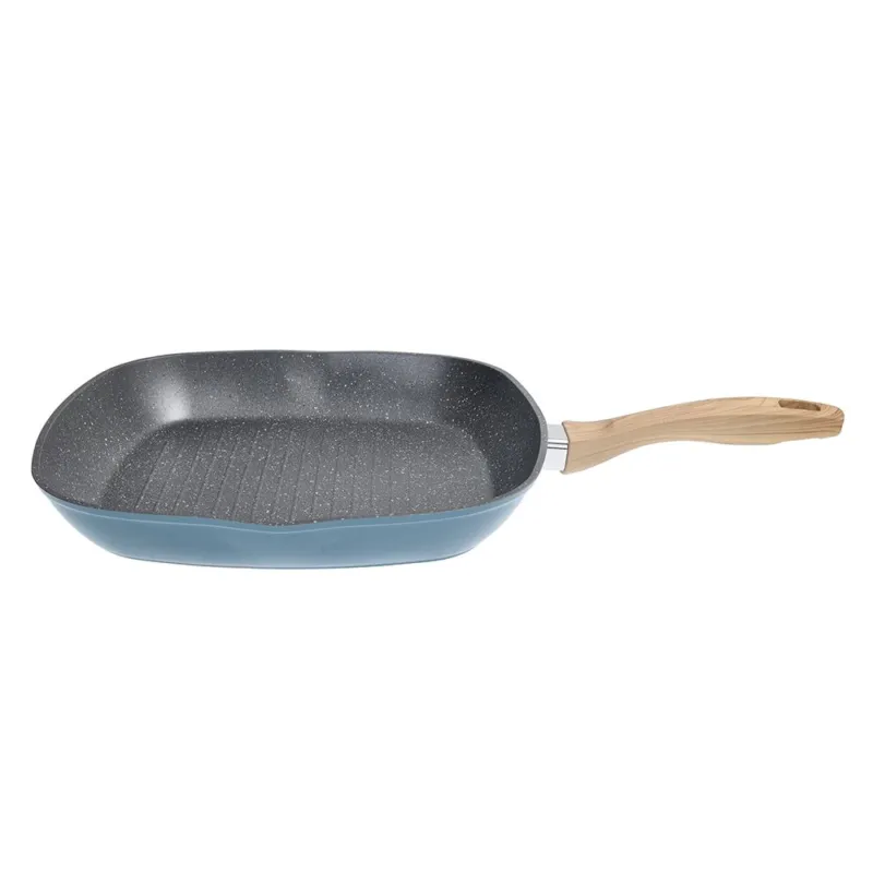 Soddisfatti O Rimborsati Grill quadra 28x28 cm Alluminio Azzurro