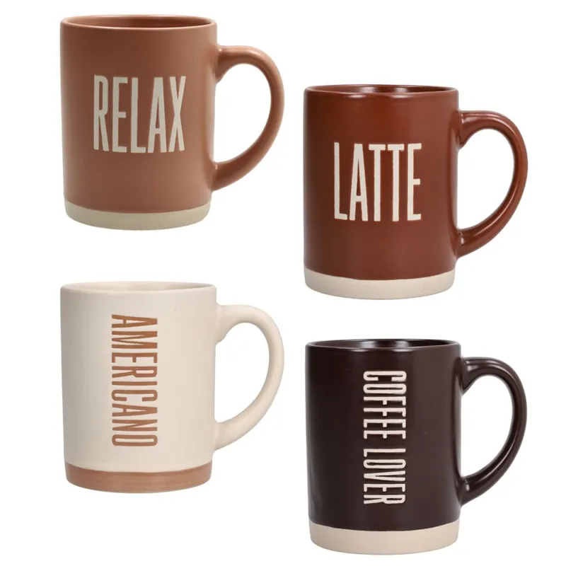 Compra Online Confezione 4 Mug 450 cc Barista New Bone China Multicolor