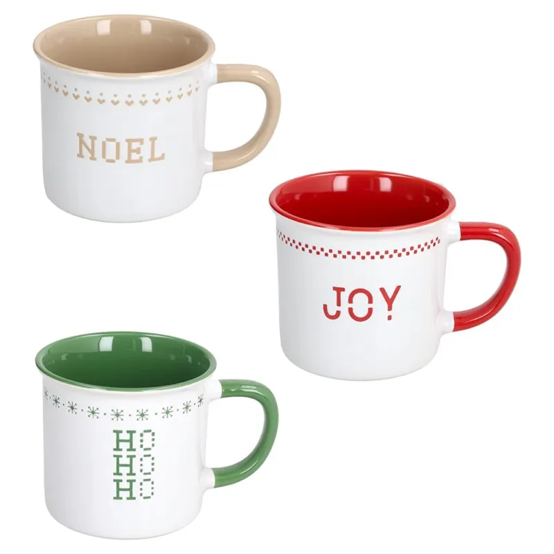 Confezione 3 Mug 360 cc Merry Bits Stoneware Multicolor Compra Online