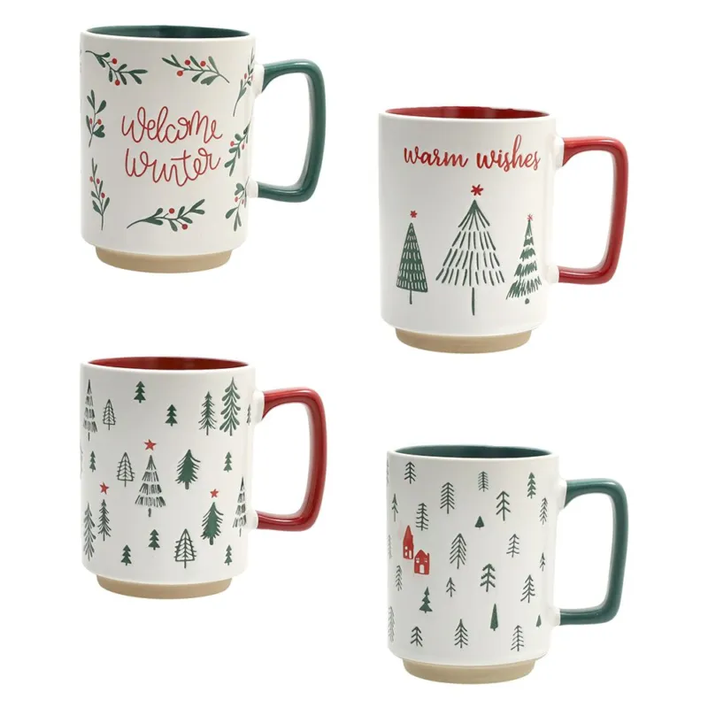 Must-Have Mug 400 cc Xmas Tree New Bone China Multicolor