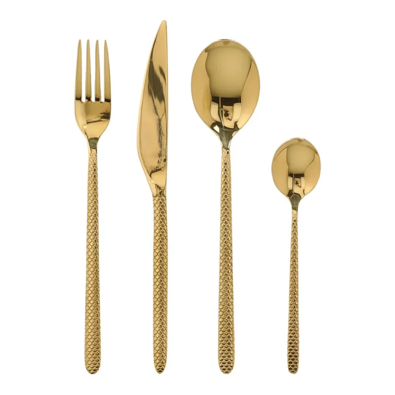 Servizio 24 Posate Ophira Acciaio Inox 18/0 Oro Più Venduto