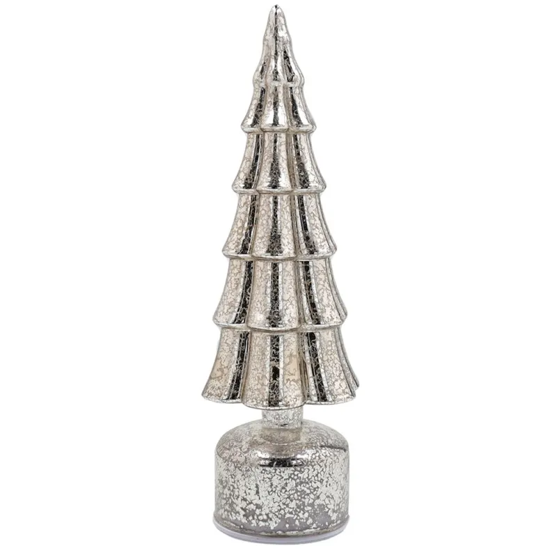 Albero Led Girevole h 35 cm Vetro Grigio A Buon Prezzo