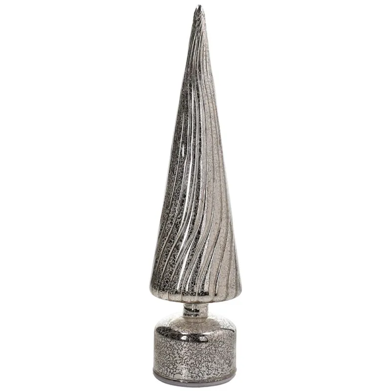 Nuova Collezione Albero led girevole h 40 cm Vetro Grigio