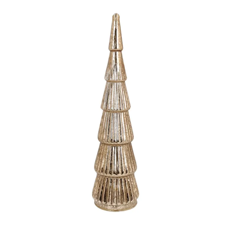 Albero con led h 35 cm Vetro Oro Promozione Esclusiva