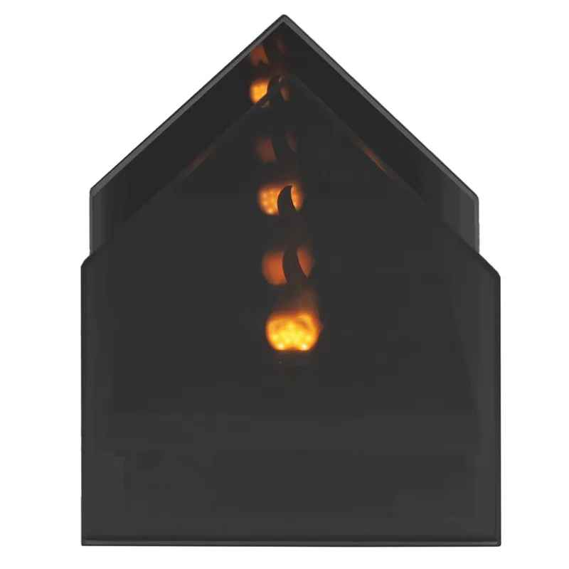 Casa fiamma led h 11 cm Vetro Trasparente Promo Stagionale