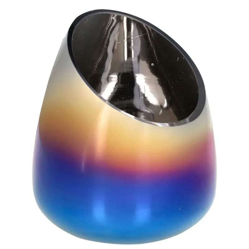 Occasione Imperdibile Portacandela h 12 cm Vetro Multicolor