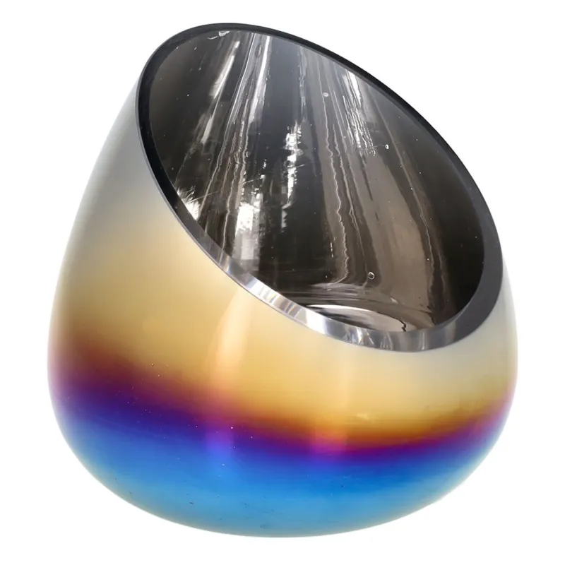 Occasione Portacandela h 19 cm Vetro Multicolor