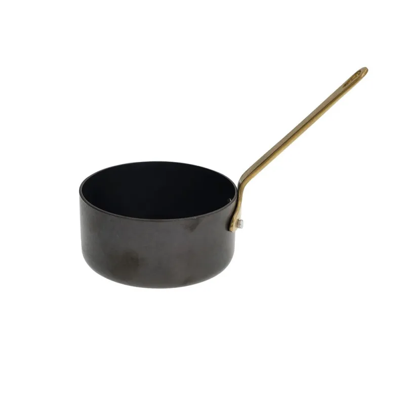 Casseruola con manico Cm 10 Living Black & Gold Acciaio inox Nero Prezzo Conveniente