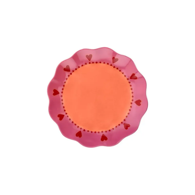 Ultima Occasione Piatto dessert cuori 20 cm Madame New Bone China Multicolor