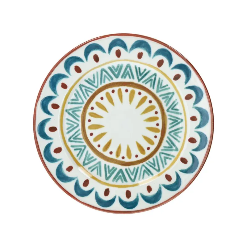 Prezzo Conveniente Piatto piano 31 cm Mandala Porcellana Multicolor