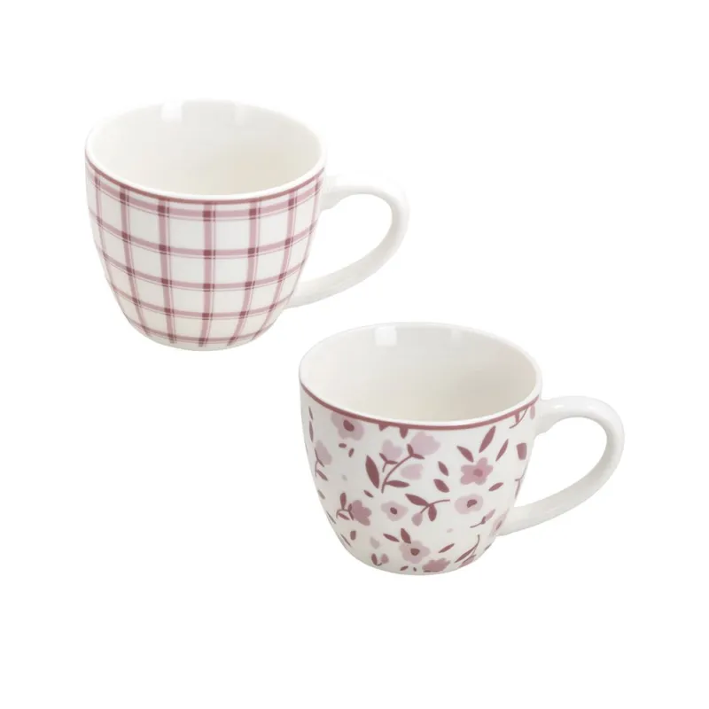 Quantità Limitata Tazza caffè senza piatto 80 cc Cottage New Bone China Rosa