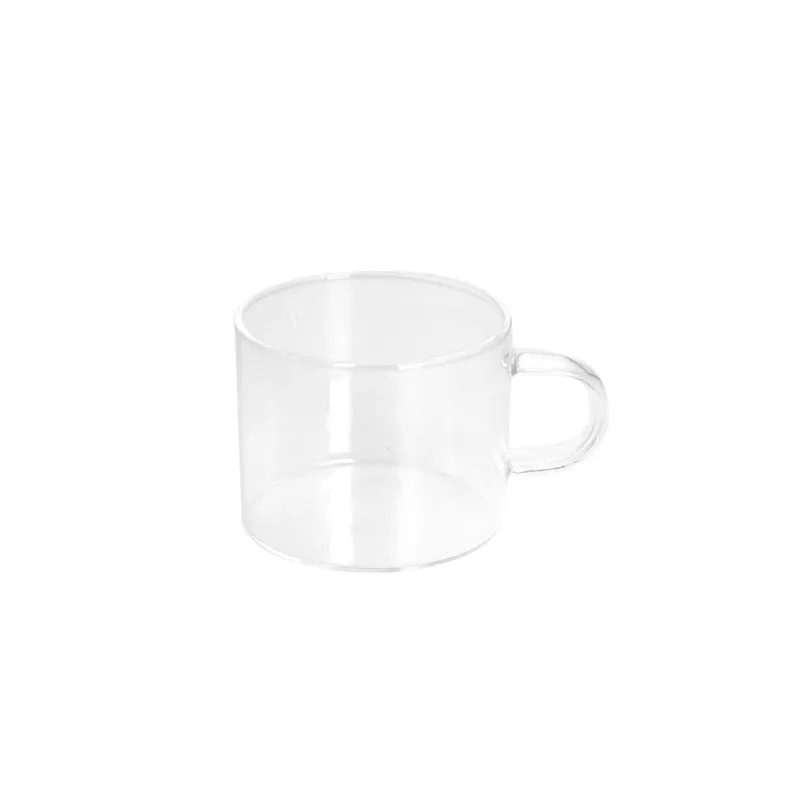 Confezione 6 tazze caffè senza piatto 100 cc Vetro borosilicato Trasparente Economico