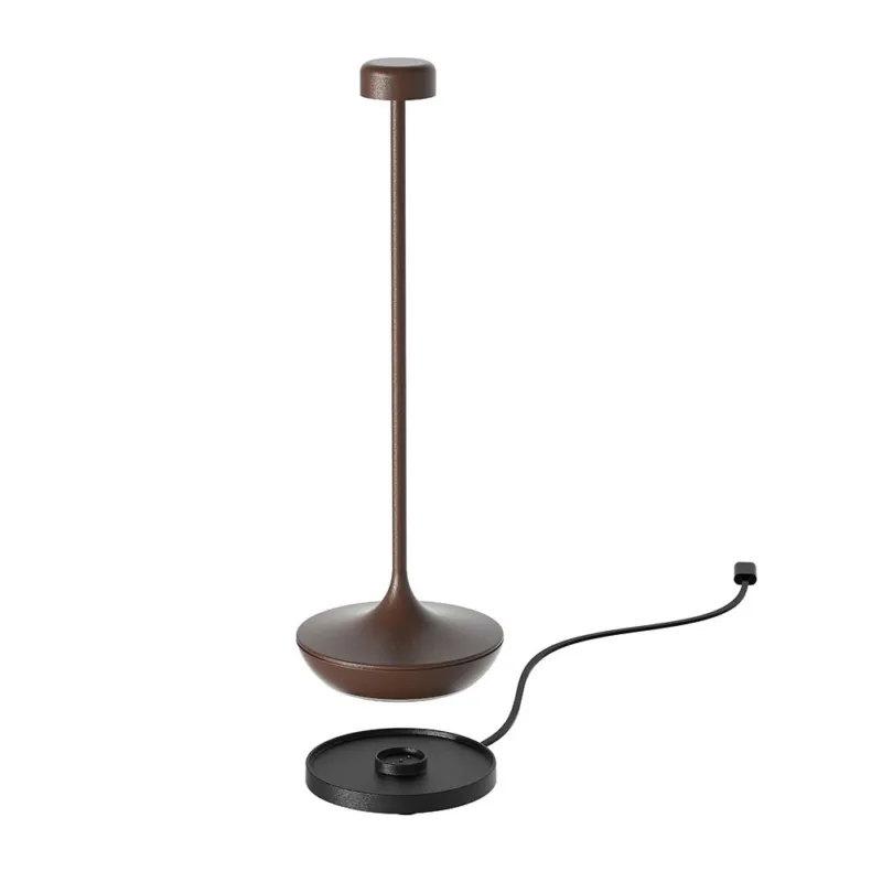 Non Perdere Lampada da tavolo h 25 cm Corten Alluminio Marrone