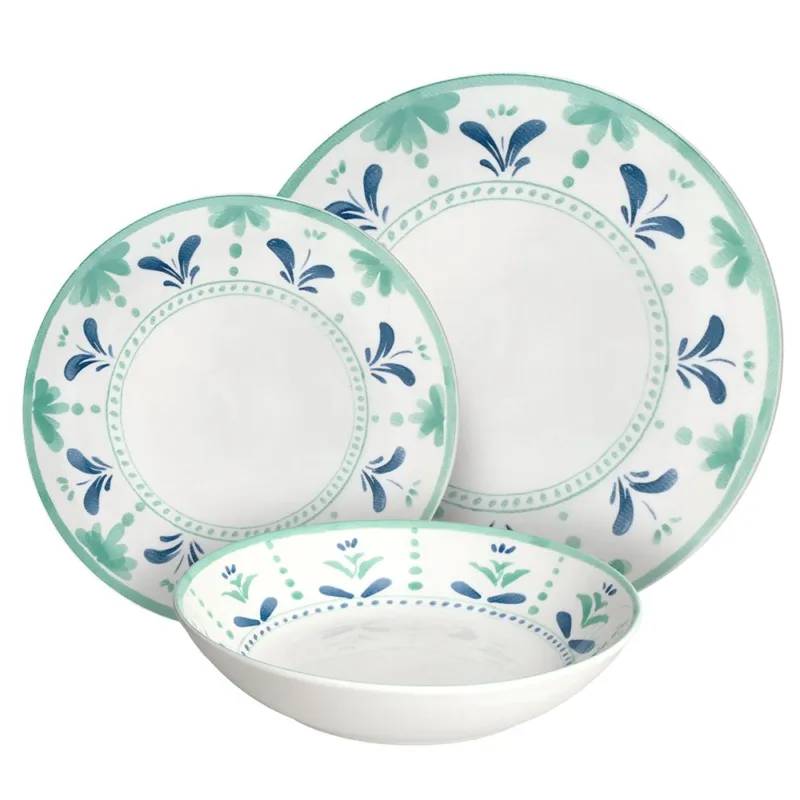 Di Tendenza Servizio piatti 18 pezzi Positano Porcellana Multicolor