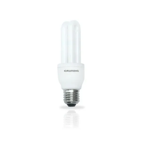 Grundig Lampadina a Risparmio Energetico Forma 2 Tubi Mini 7W E27 luce calda Offerta Limitata
