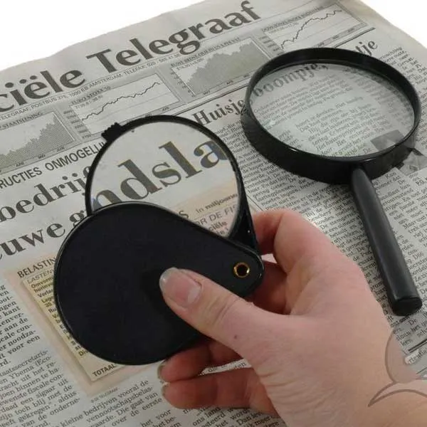 Prezzo Basso Lente Ingrandimento 2 PEZZI Pieghevole Per Leggere Studiare 9x18cm Colore Nero
