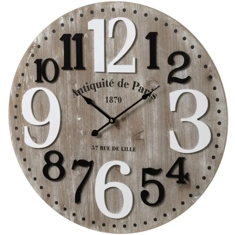 Vendita Finale Orologio da Parete MDF Silenzioso Multicolore Design Contemporaneo 60x4,50x60 cm