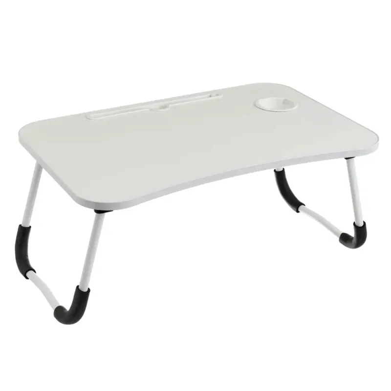 Tavolino Vassoio da Letto Divano per Notebook PC Tablet Pieghevole Leggio Bianco Di Tendenza