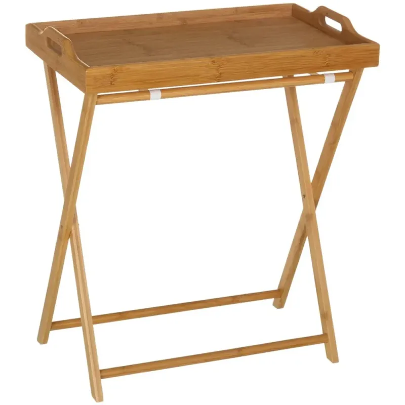 Vassoio Tavolino in Bambu‘ da Letto Divano per Notebook PC Tablet Pieghevole Consegna Rapida