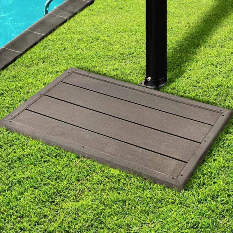Direttamente Dal Produttore Pedana Doccia Esterno Tappeto Antiscivolo in Legno Composito WPC 101x63x5cm