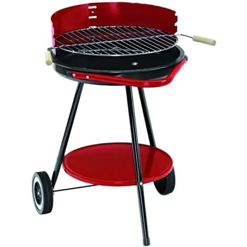 Barbecue a Carbone Carbonella BBQ Grill in Metallo 4 livelli con Ruote 48cm Ultima Occasione