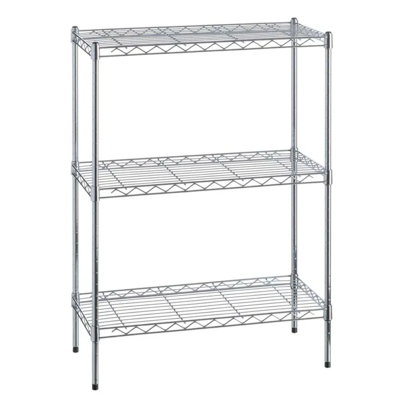 Vendita Finale Scaffalatura Mobile Libreria Scaffale in Metallo Cromato 3 Scaffali 60x35x150cm