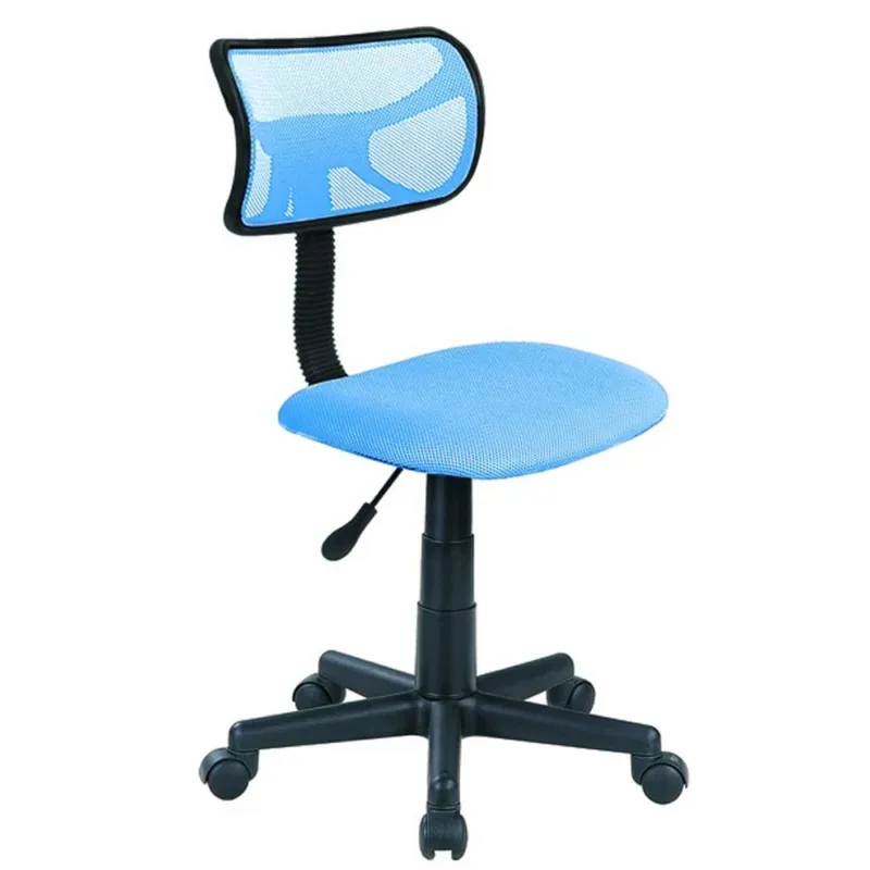 Soddisfatti O Rimborsati Sedia Girevole 5 Ruote Ufficio Cameretta Scrivania Schienale Ergonomico Azzurro