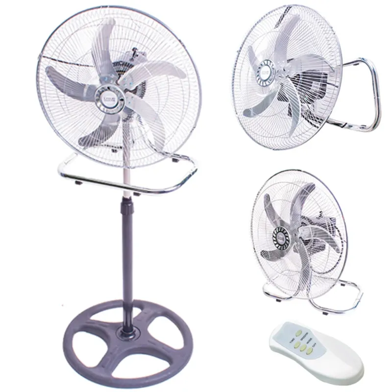 Ventilatore Acciaio 3in1 a Piantana Tavolo Parete Base Tonda 65 W Telecomando Super Prezzo