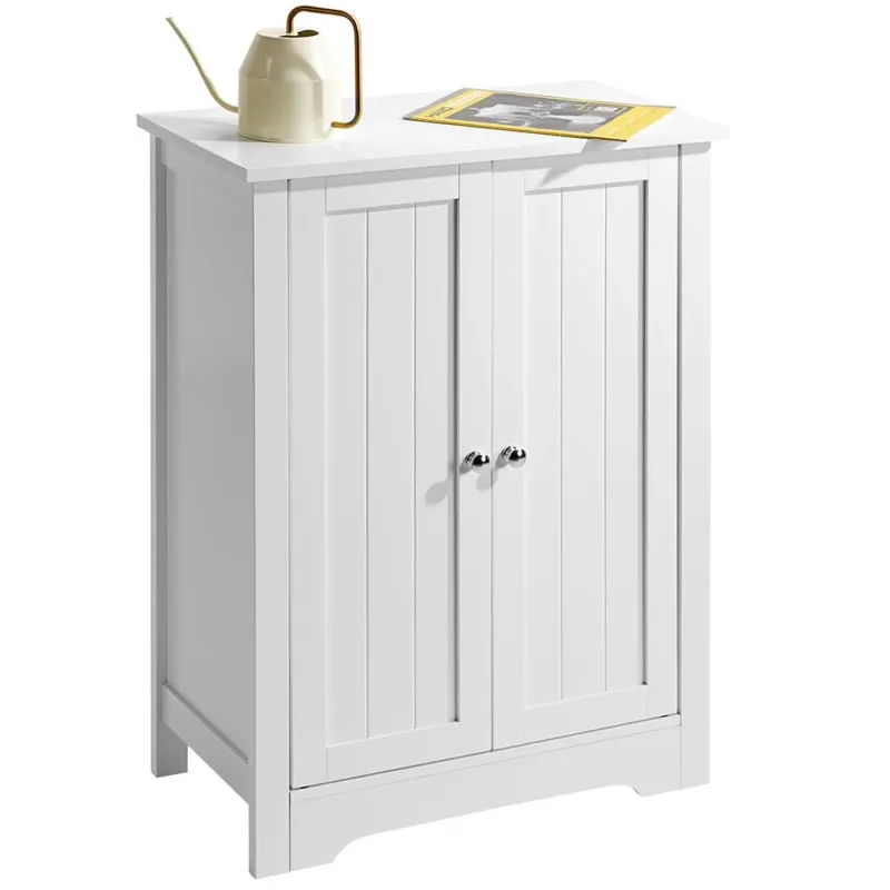 Non Perdere Mobiletto Armadietto Bagno 2 Ante Mobile Armadio in Legno MDF Bianco 60x30x80cm