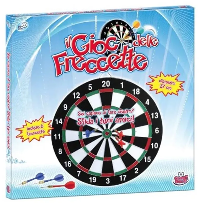Professionale Dart Game Gioco Tirassegno Bersaglio Con 6 Freccette Da Muro Diametro 38 cm