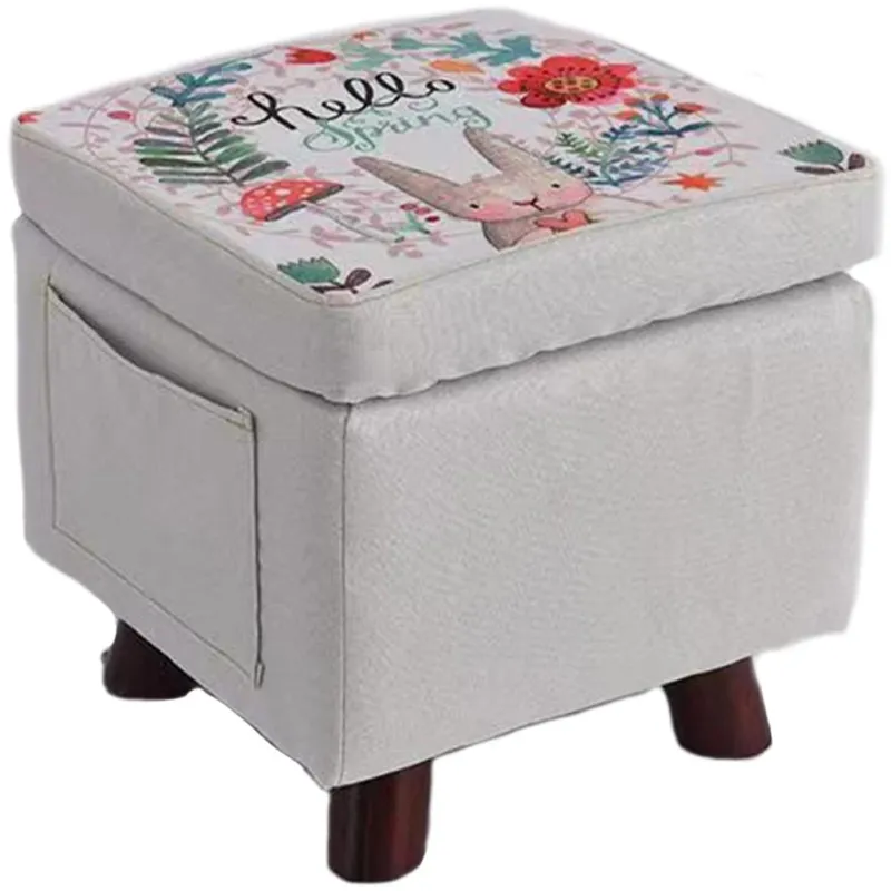 Ultime Pezzi Pouf Contenitore in Tessuto Multiuso Poggiapiedi Sgabello e Baule Colore Grigio