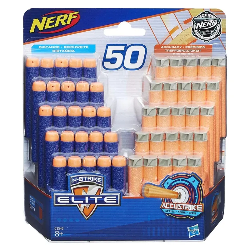 Nerf Ricarica da 50 Dardi Elite ed Accustrike Pistola Fucile Giocattolo Bambini Bestseller